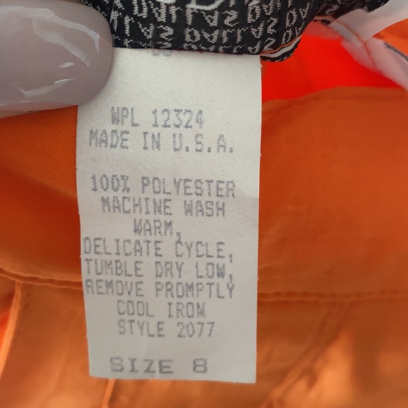 Vintage Howard Wolf Orange Shorts with pockets, Size 8, New with tag - Picture 6 of 8